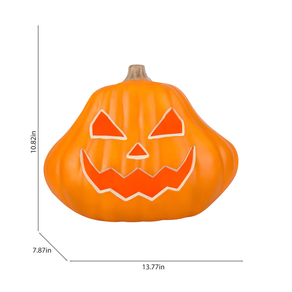 11 Inches Haunted Living Lighted Jack O Lantern Decoration for Halloween