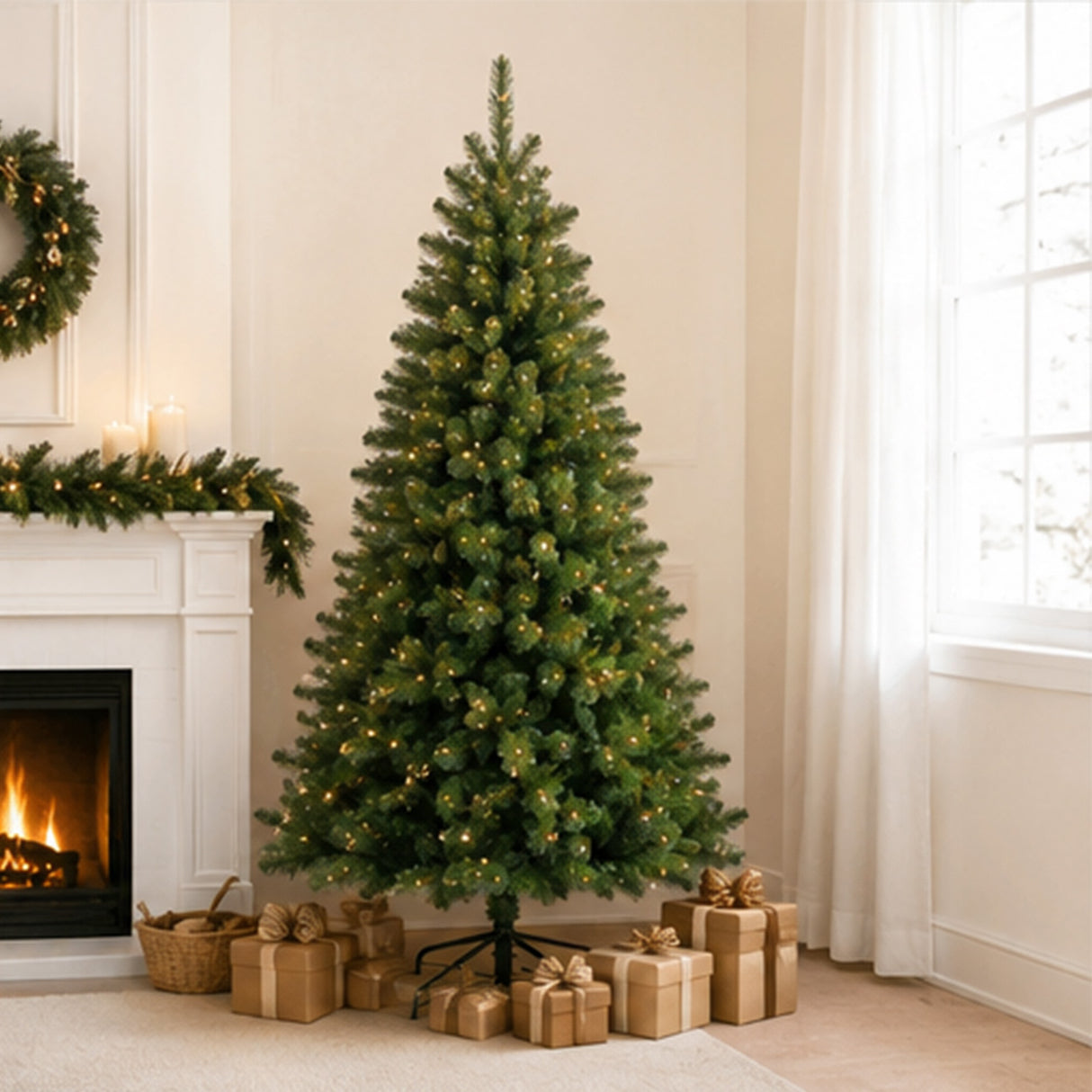 6FT PVC Christmas Tree Artificial Holiday Home Decor