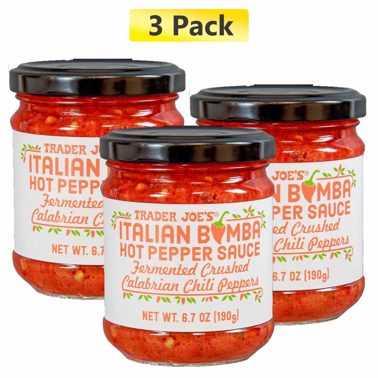 Trader Joe's Italian Bomba Hot Pepper Sauce 6.7 Oz