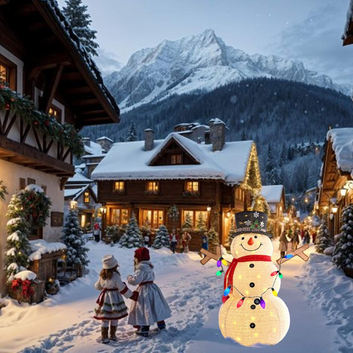 Light Up Indoor Outdoor Christmas Snowman Holiday Yard Decoration