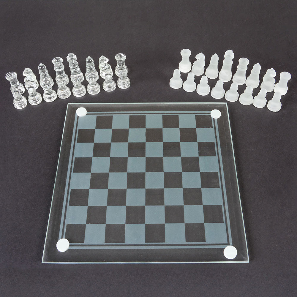 Glass Chess Set 7.5"