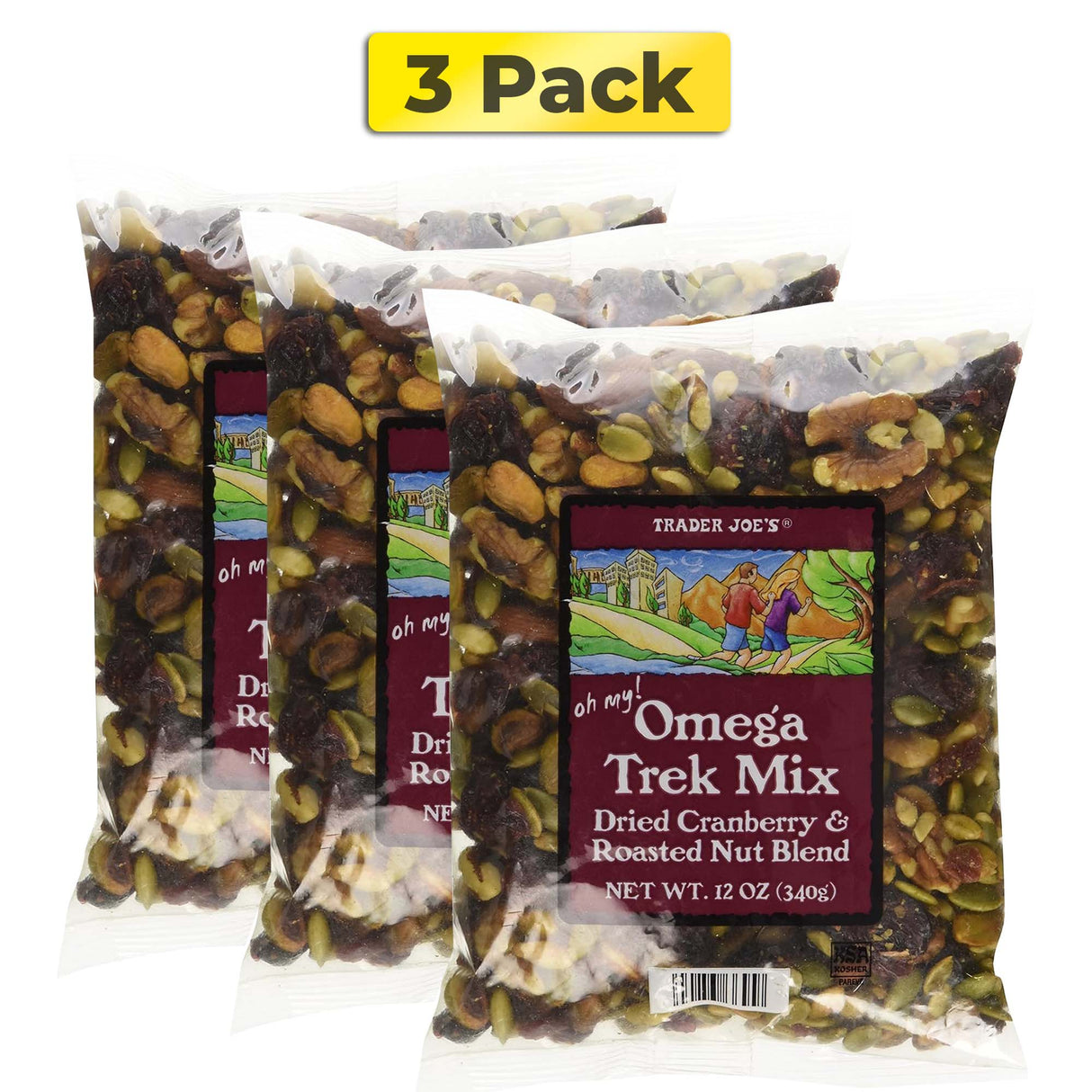 Omega Trek Mix with Fortified Cranberries (12 oz)