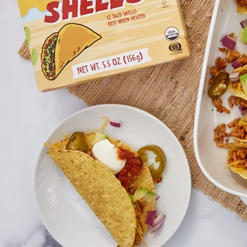 Trader Joes Organic Stone Ground Yellow Corn Taco Shells/5.5 Oz