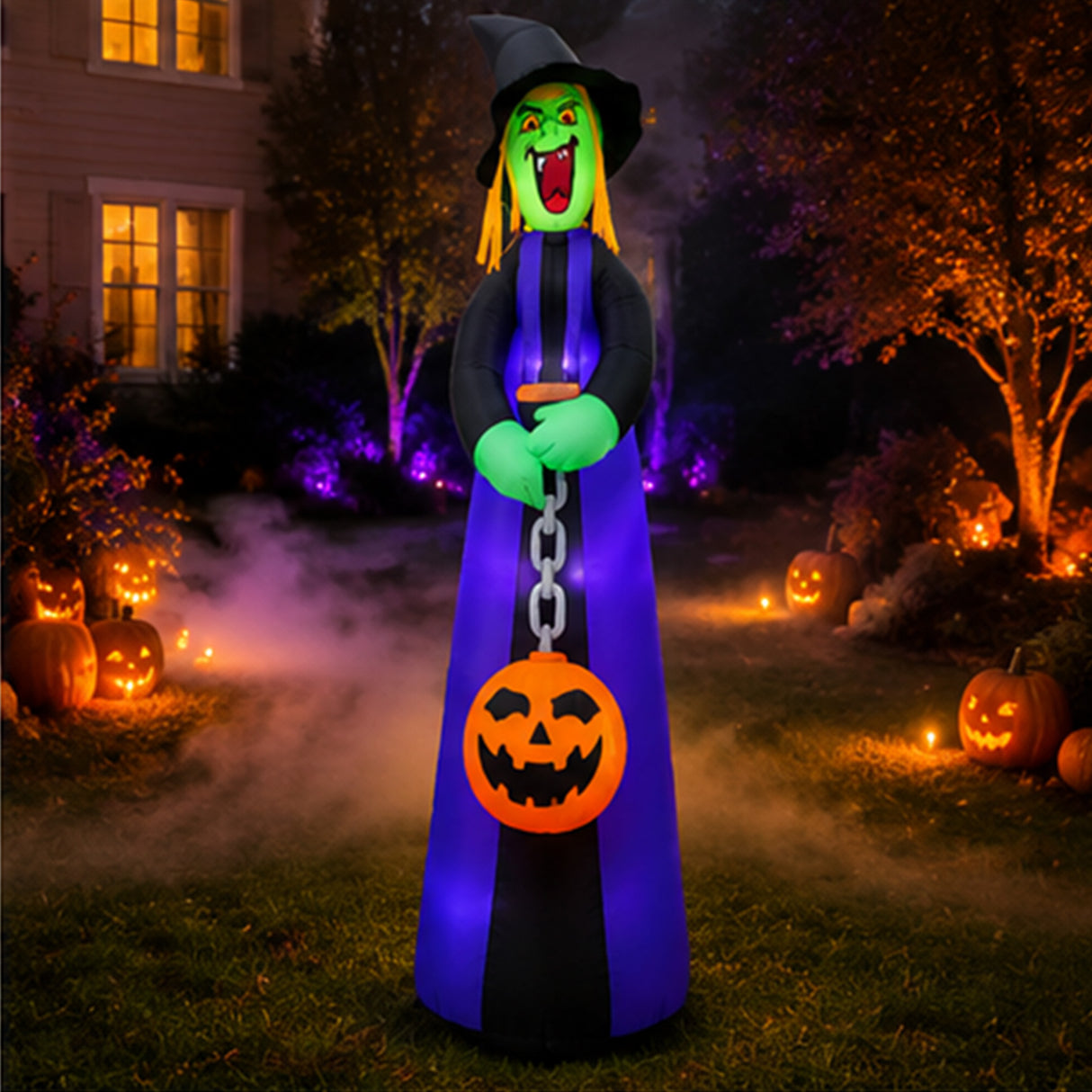 15.5FT Giant Halloween Witch Inflatable Yard Decor