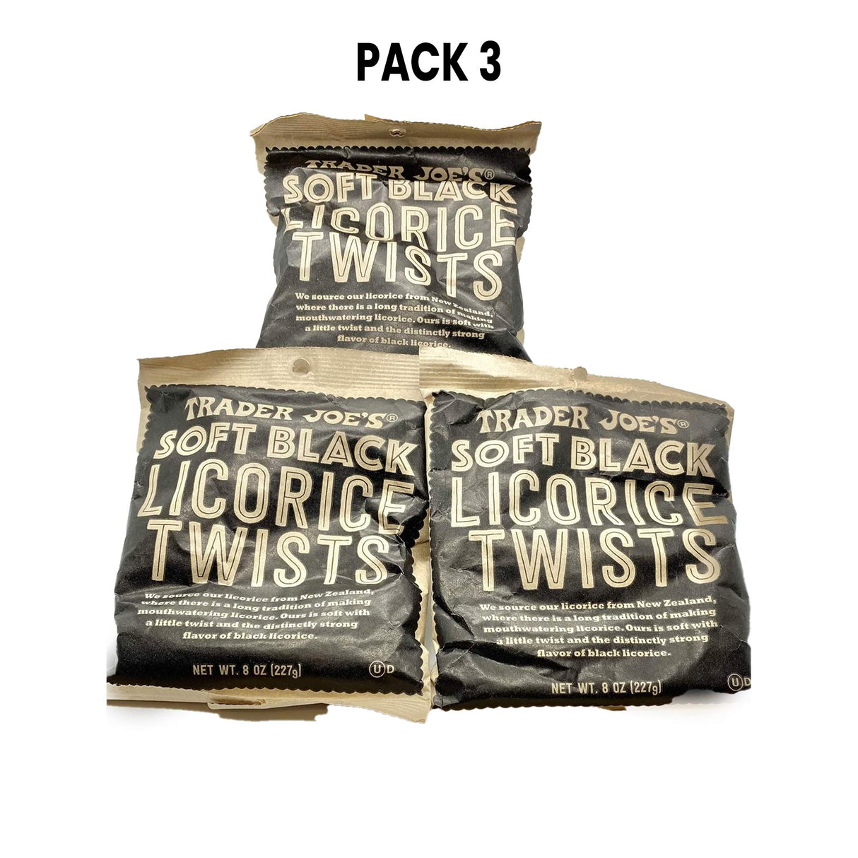 Soft Black Licorice Twists 7 oz