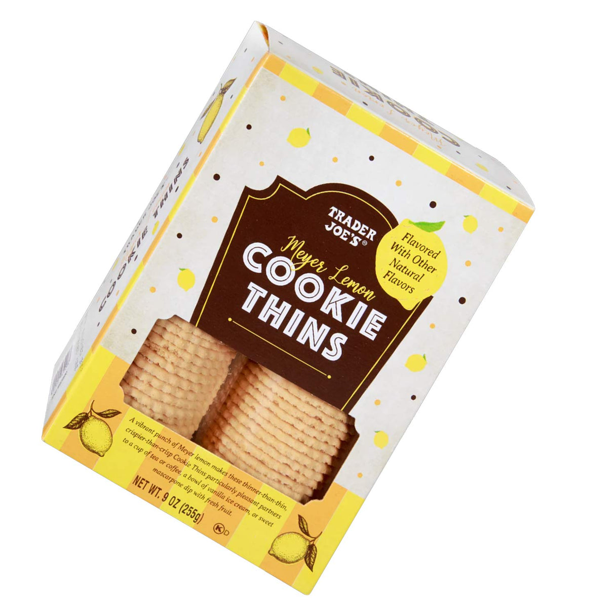 Meyer Lemon Cookie Thins 9 oz Crisp & Citrusy