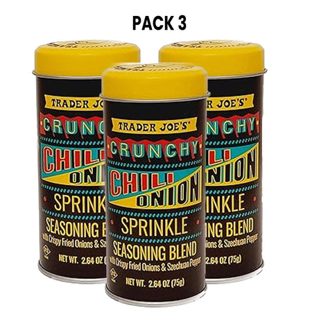 Crunchy Chili Onion Sprinkle Seasoning Blend with Crispy Fried Onions & Szechuan Pepper 2.64 oz