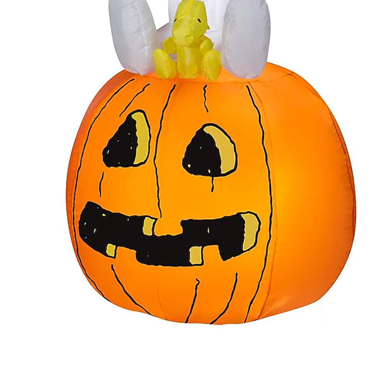 3.51 Feets Gemmy Snoopy and Woodstock Jack-o-Lantern Inflatable Halloween Decoration
