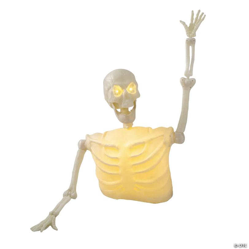 3 Ft. Light-Up Posable Skeleton Groundbreaker Halloween Decoration