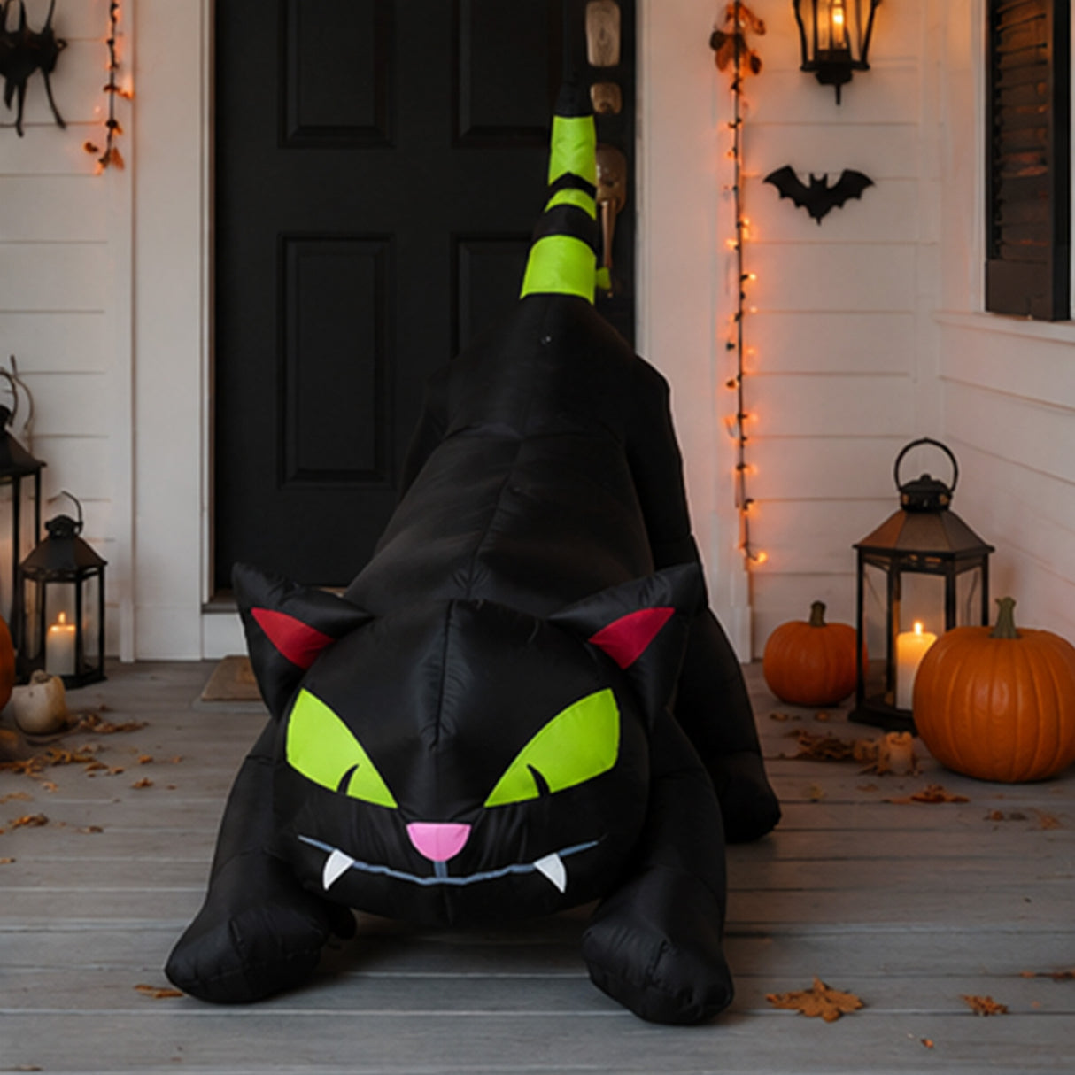 6FT Black Cat Halloween Inflatable Yard Decoration
