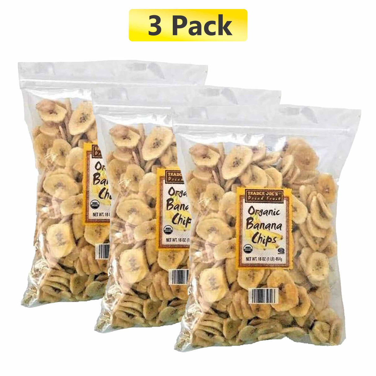 Trader Joe's Organic Banana Chips 16 oz