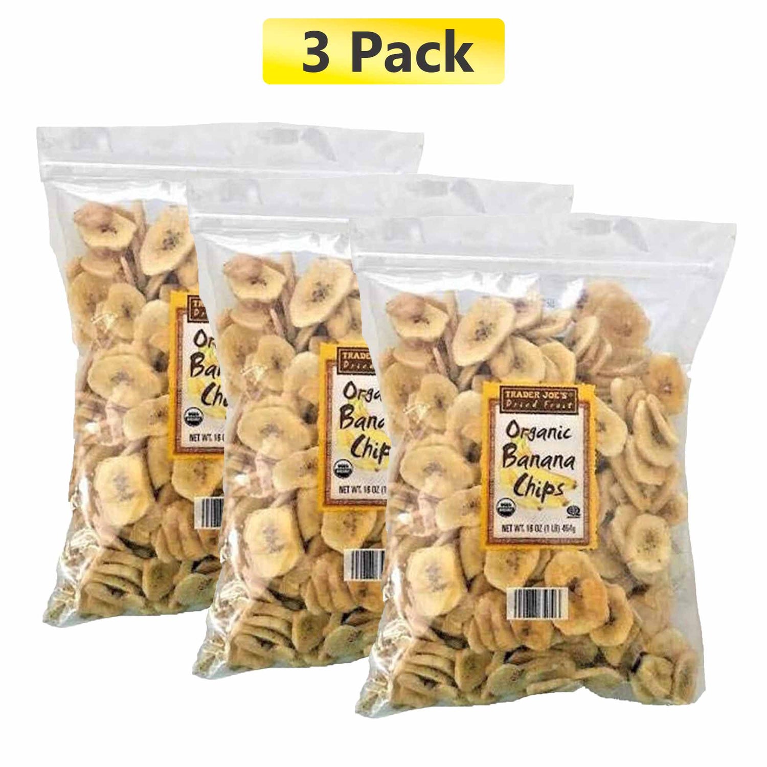 Trader Joe's Organic Banana Chips 16 oz