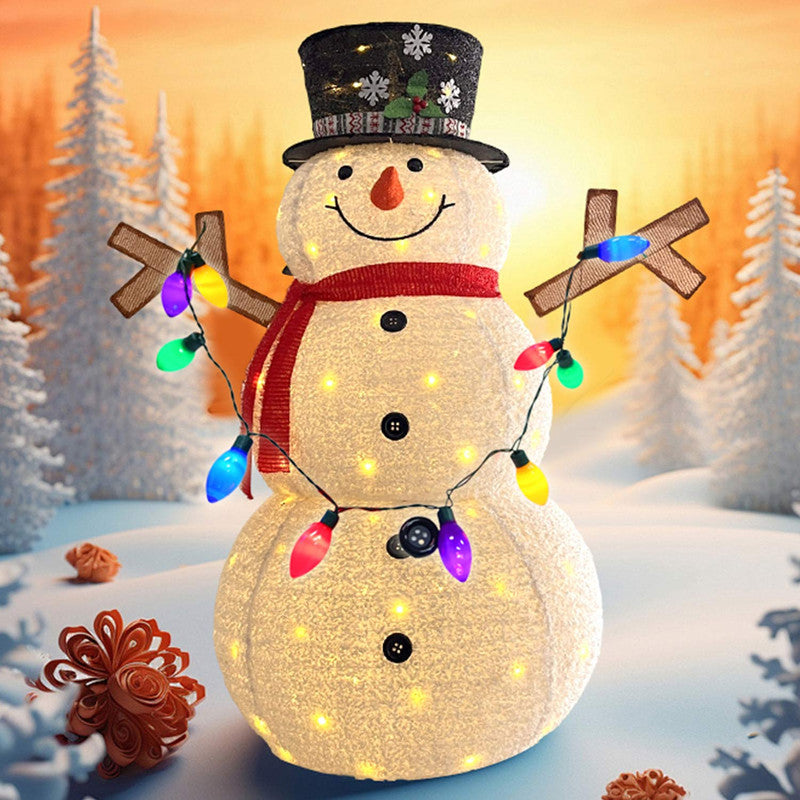 LED Snowman Decoration with 200 Lights Weatherproof Outdoor Christmas Yard Display 45 x 28 x 60 Inches