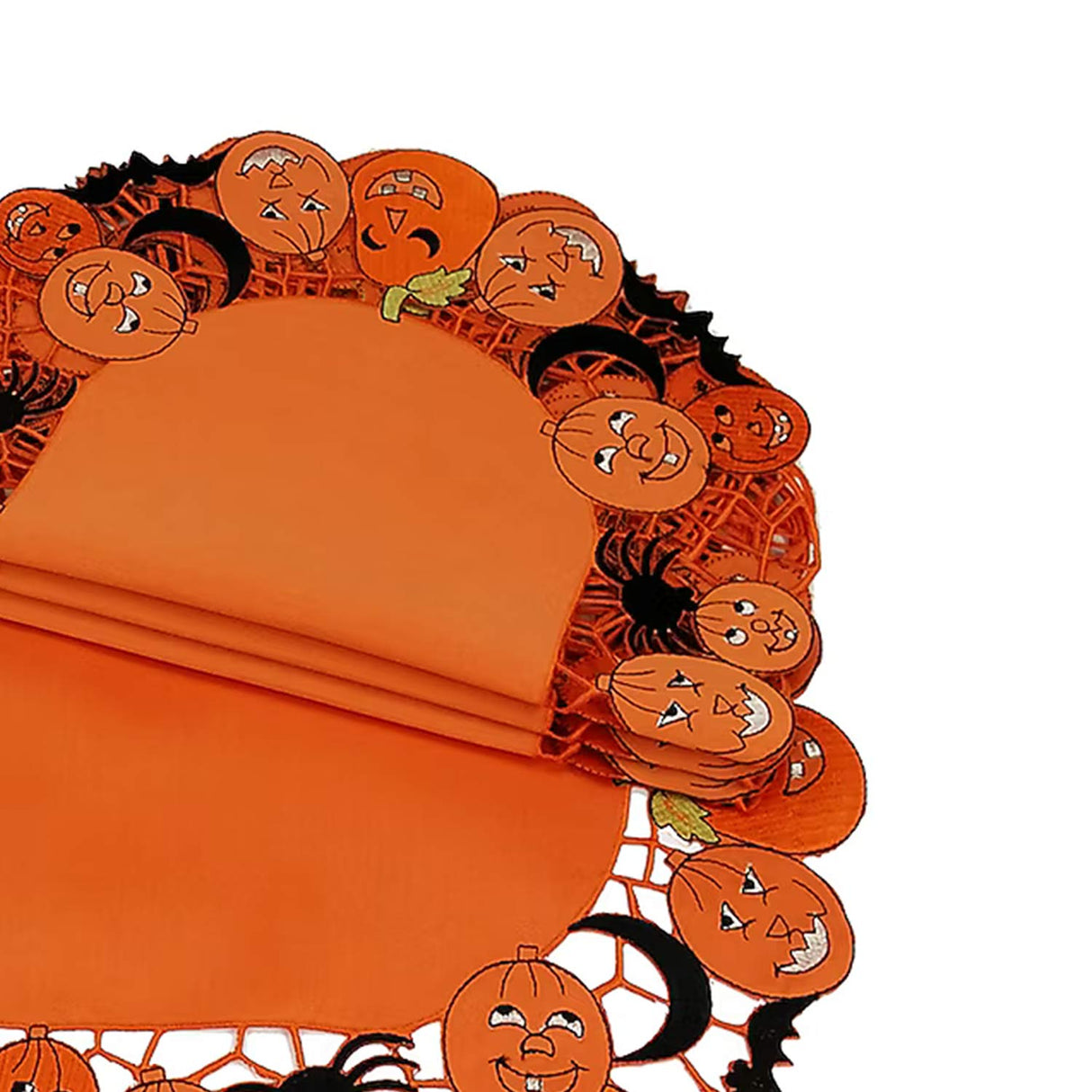 20 Inches XIA Home Fashions Tabletop Jack-o-Lantern Placemat 4-Pack Halloween Decor