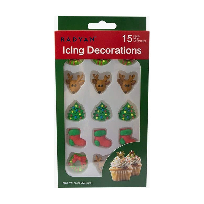 Christmas Edible Cake Decorations Candy Cupcake Topper