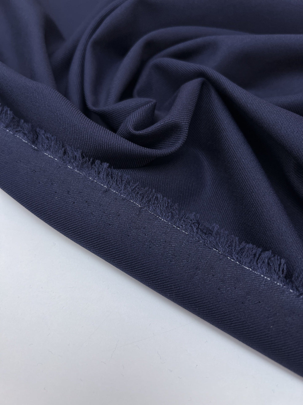 Blue Polyester Viscose Twill