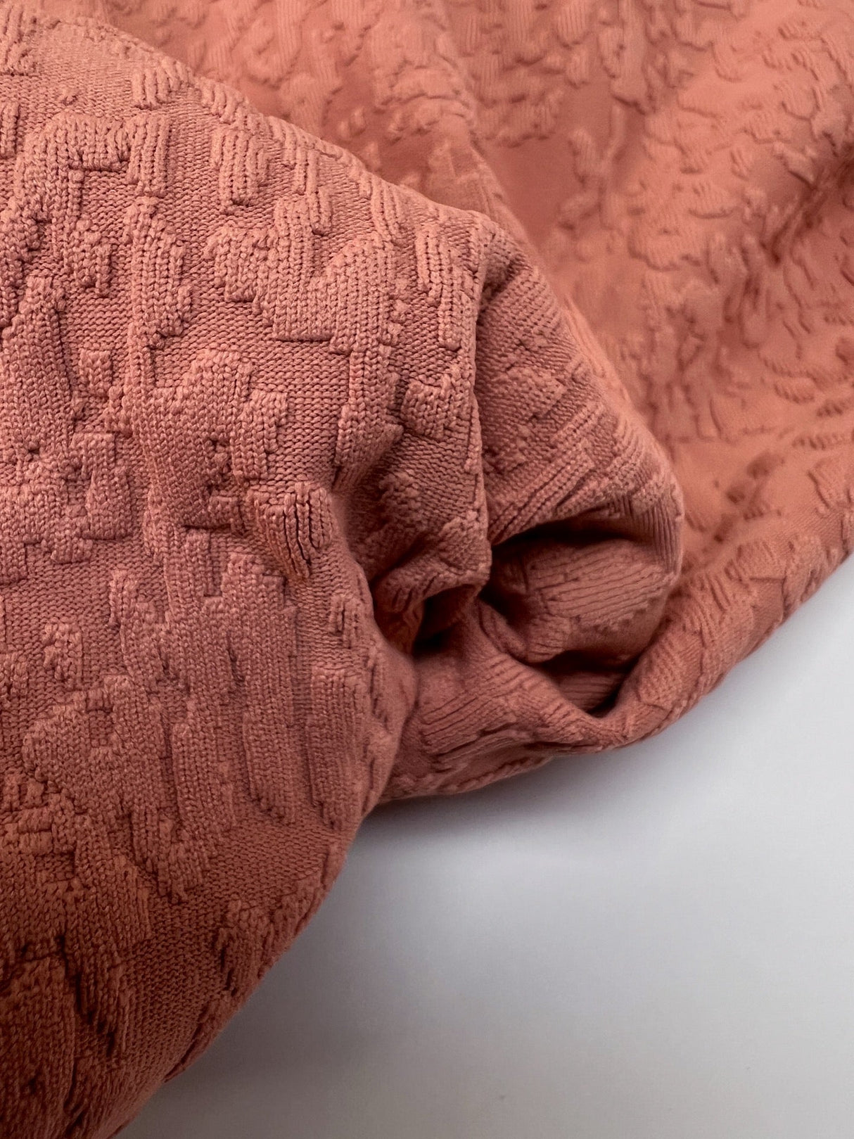 Pink Polyamide Elastane Knitted Fabric