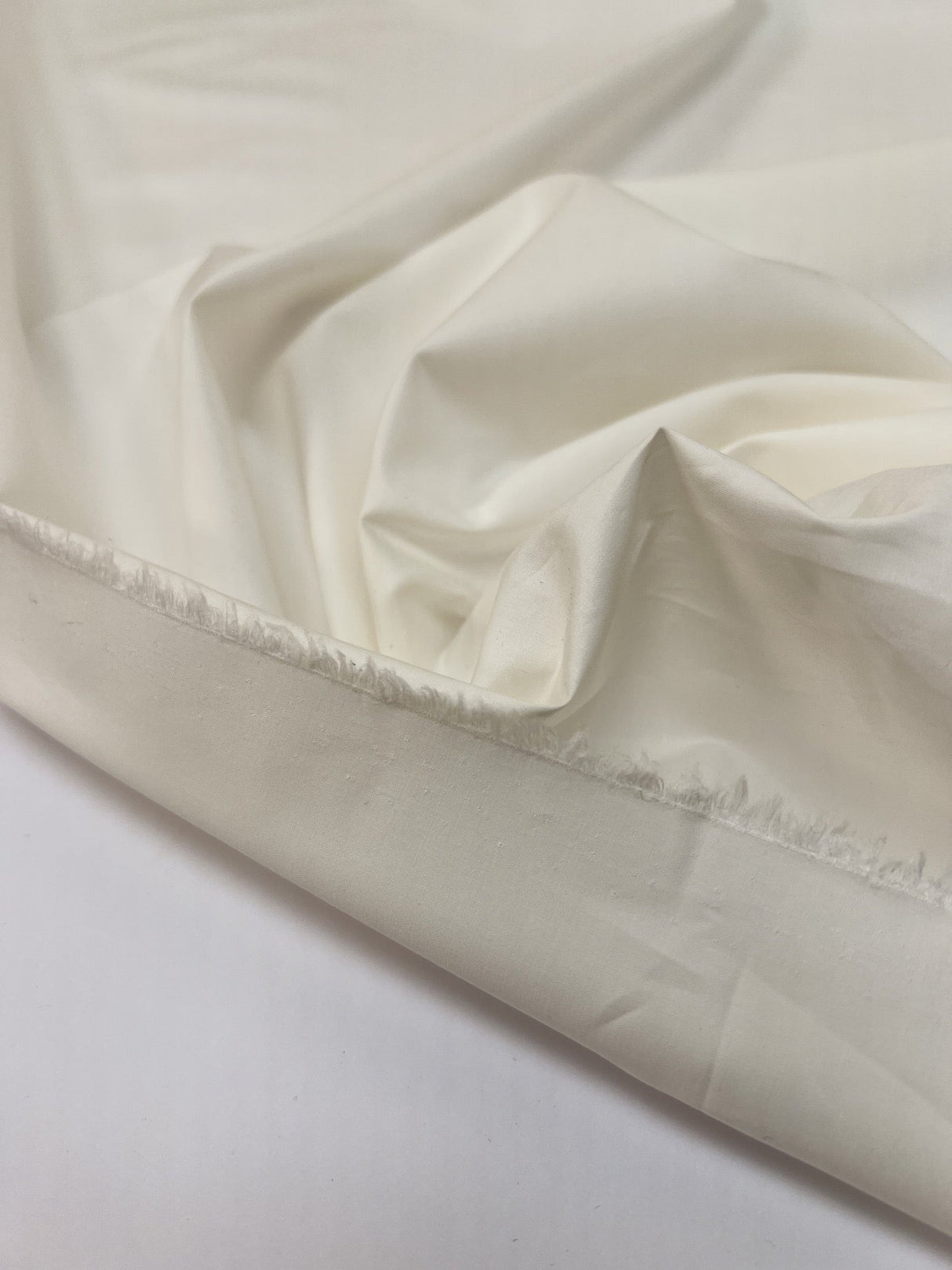 Cotton Poplin White Shade Stretch