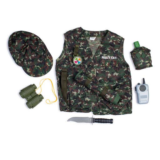 Military Forces Role Play Dress Up Costume Set