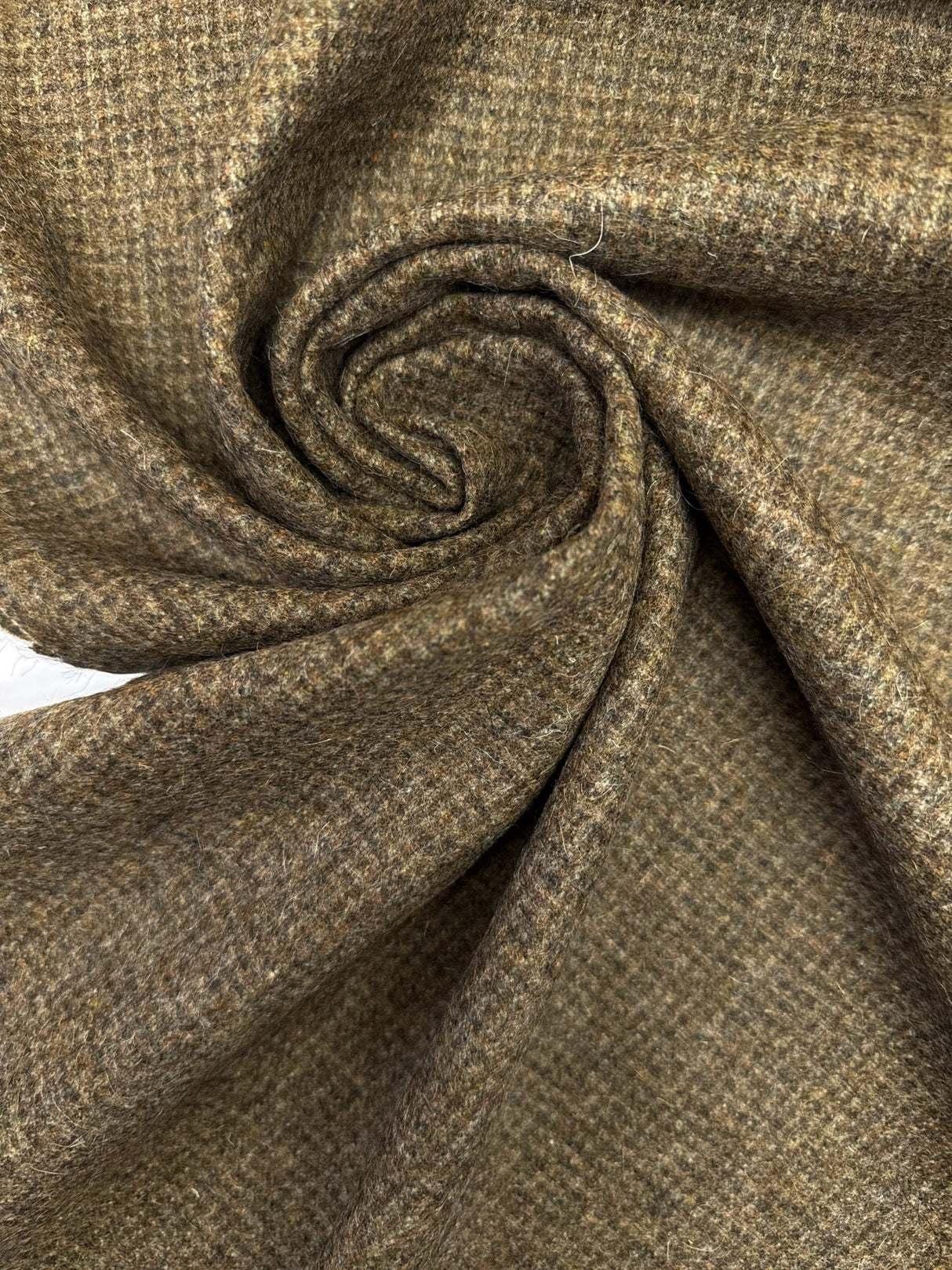 Wool Tweed Brown Green Shades