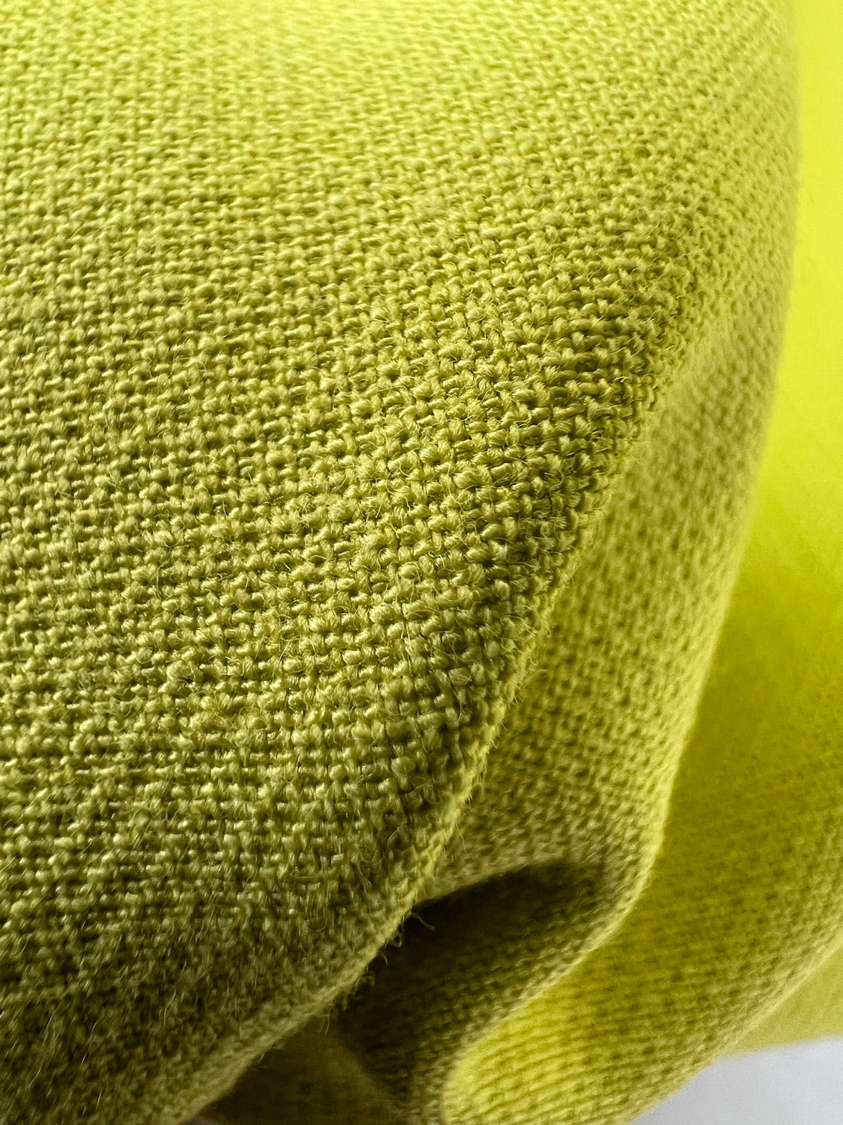 Stretch Double Weave Polyester Viscose Yellow-Green