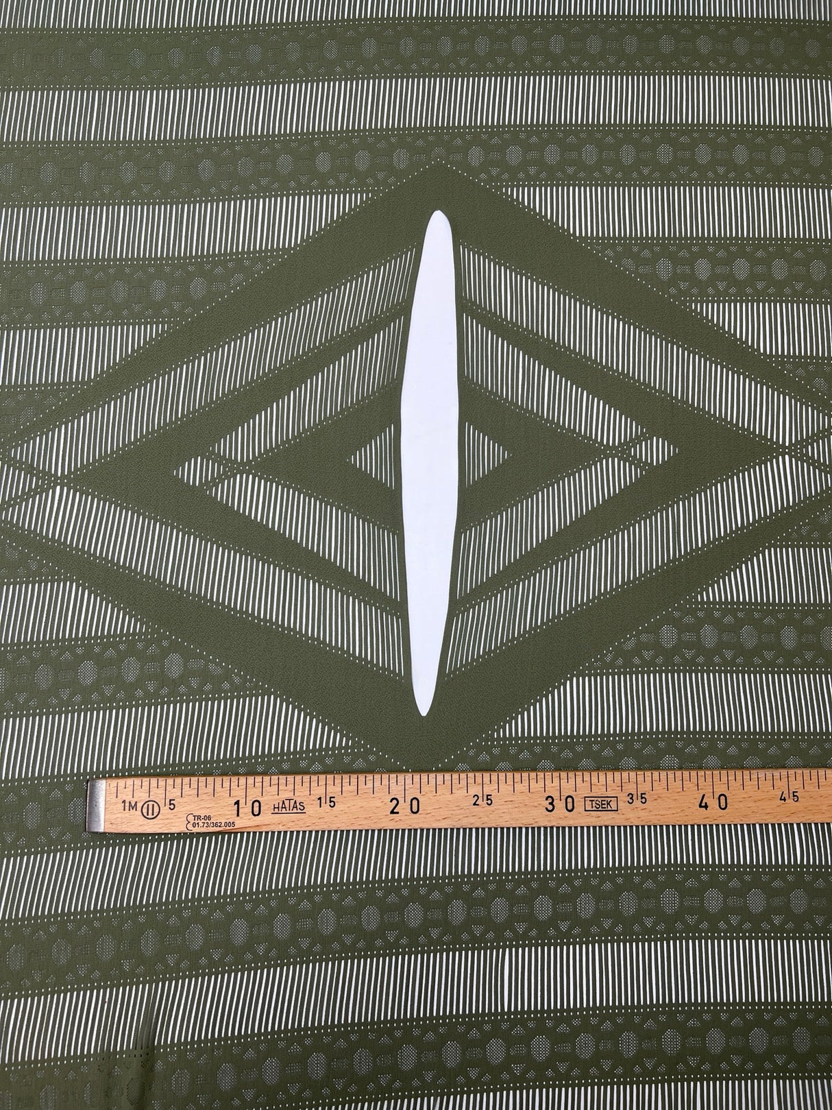 Polyamide Knitted Green Panel Print