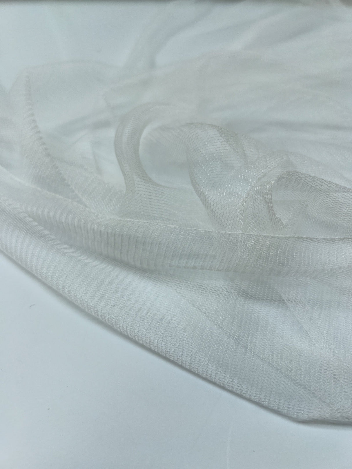Polyamide Mesh White Stretch