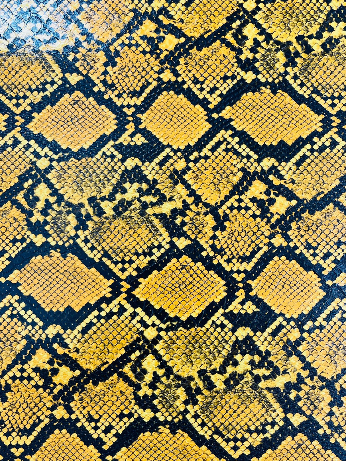 Calico Faux Snake Vinyl Fabric - 54" Width, Textured Snake Print (1 Yard)