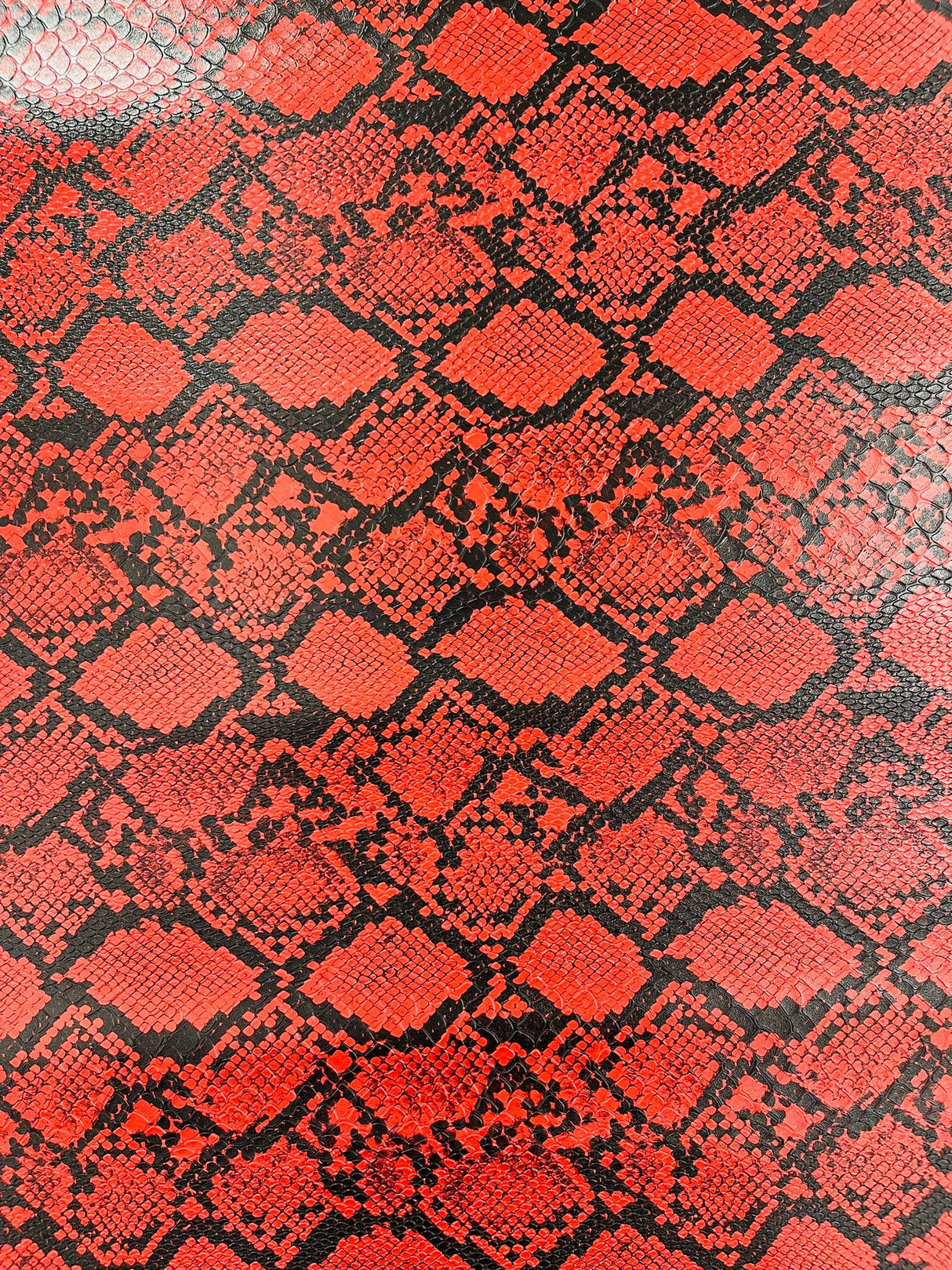Calico Faux Snake Vinyl Fabric - 54" Width, Textured Snake Print (1 Yard)