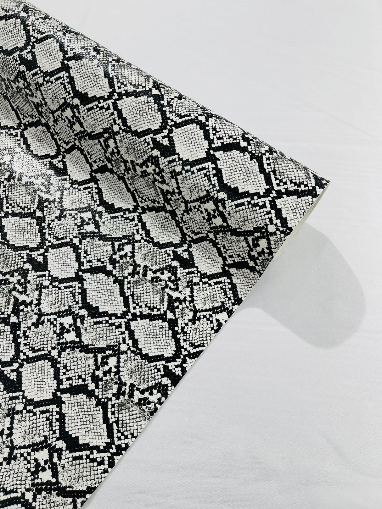 Calico Faux Snake Vinyl Fabric - 54" Width, Textured Snake Print (1 Yard)