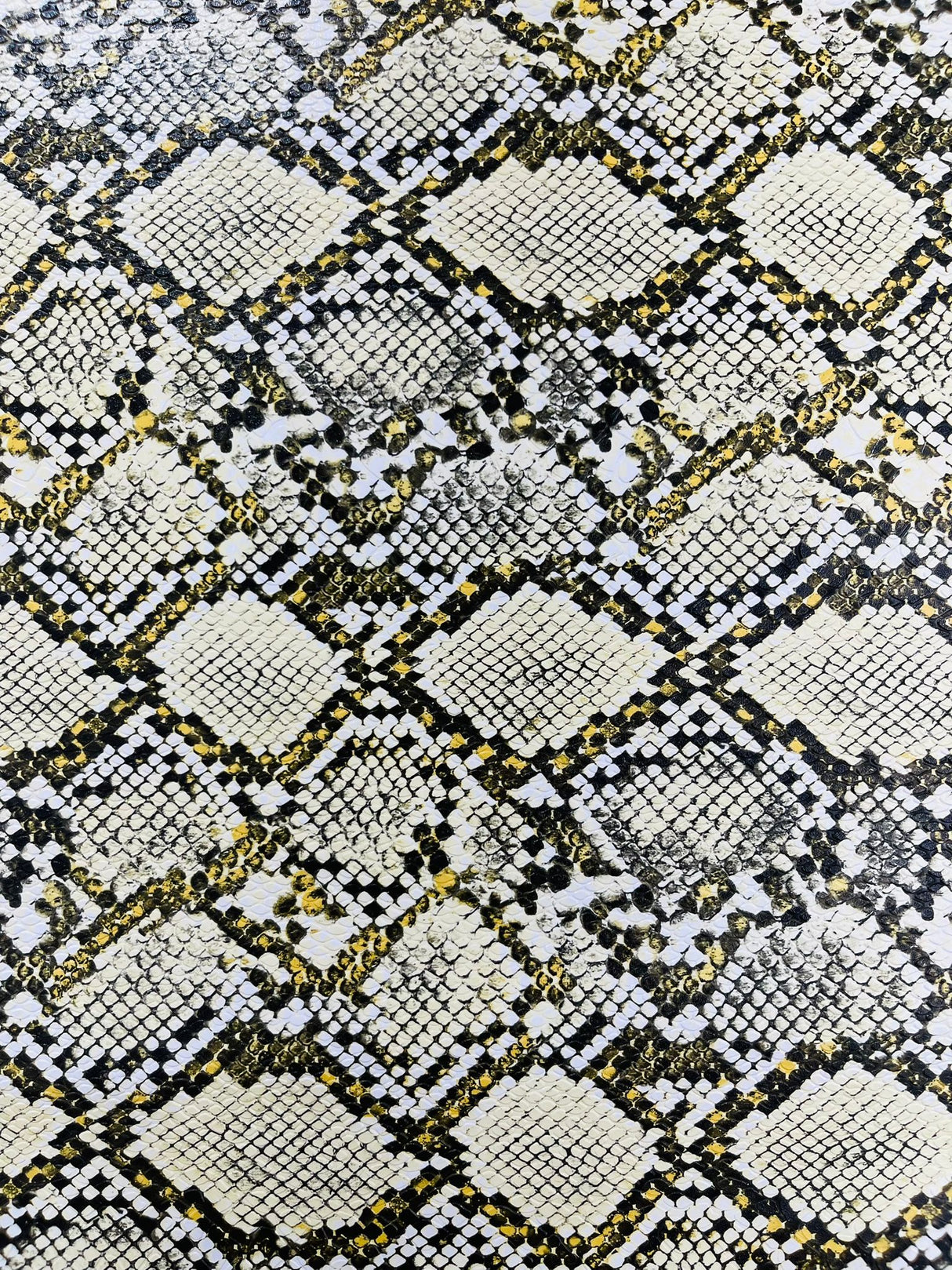 Calico Faux Snake Vinyl Fabric - 54" Width, Textured Snake Print (1 Yard)