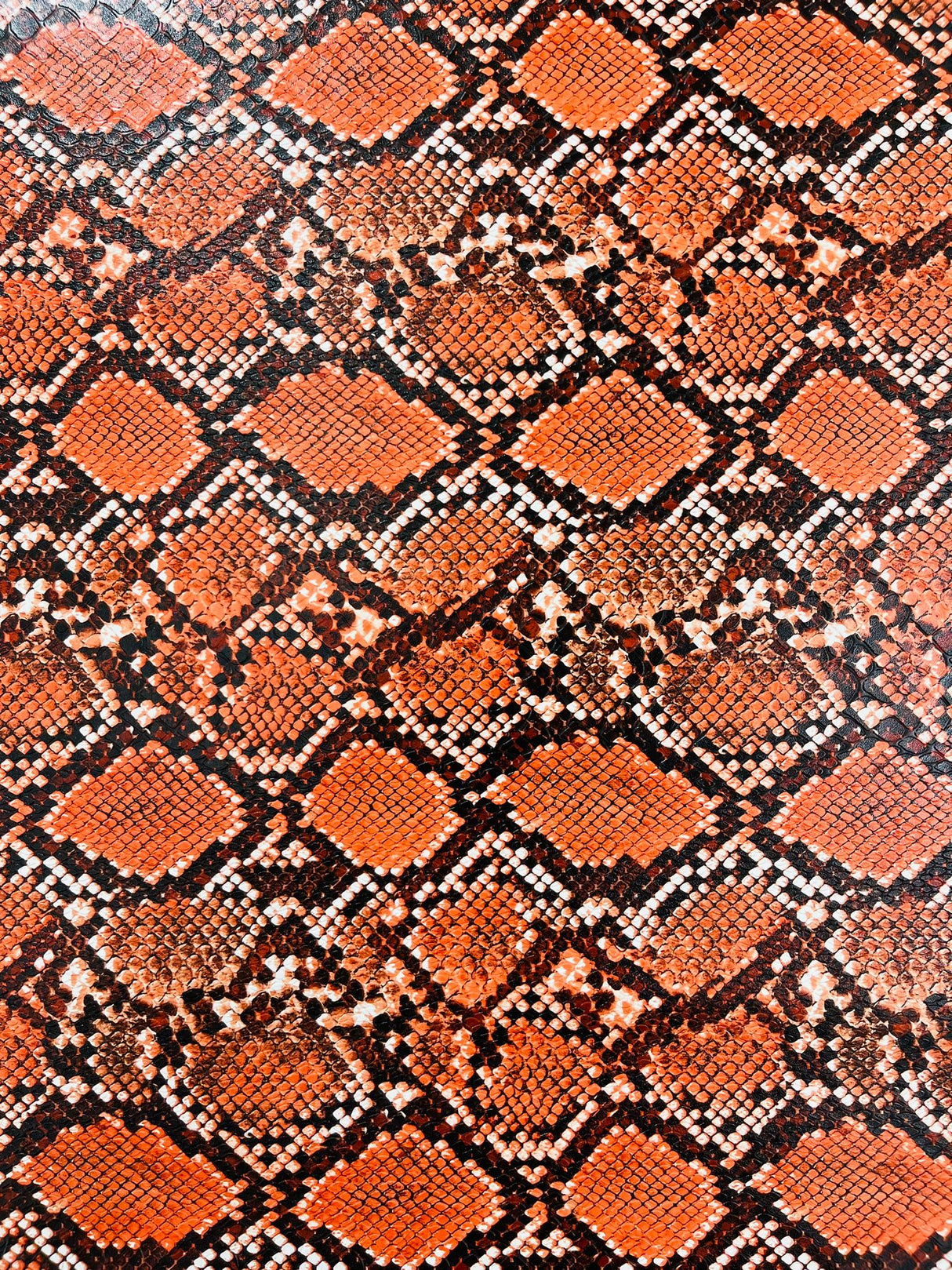 Calico Faux Snake Vinyl Fabric - 54" Width, Textured Snake Print (1 Yard)