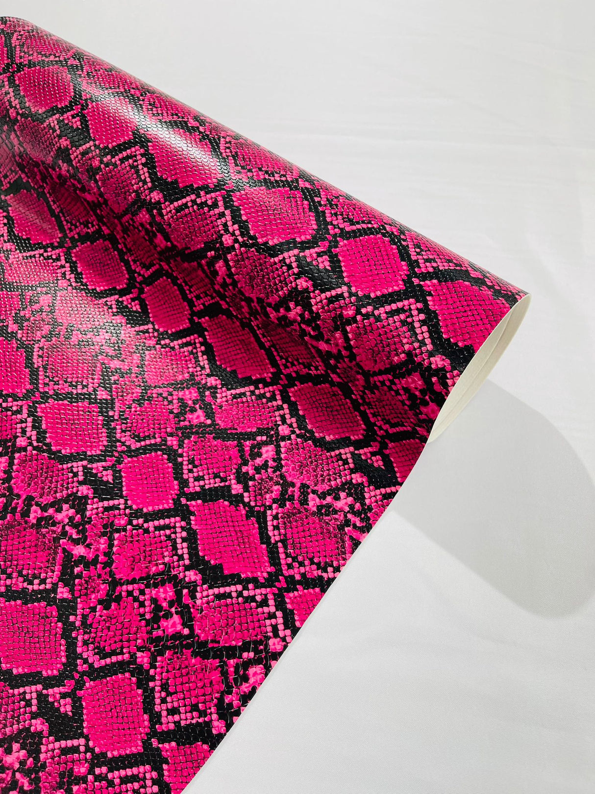 Calico Faux Snake Vinyl Fabric - 54" Width, Textured Snake Print (1 Yard)