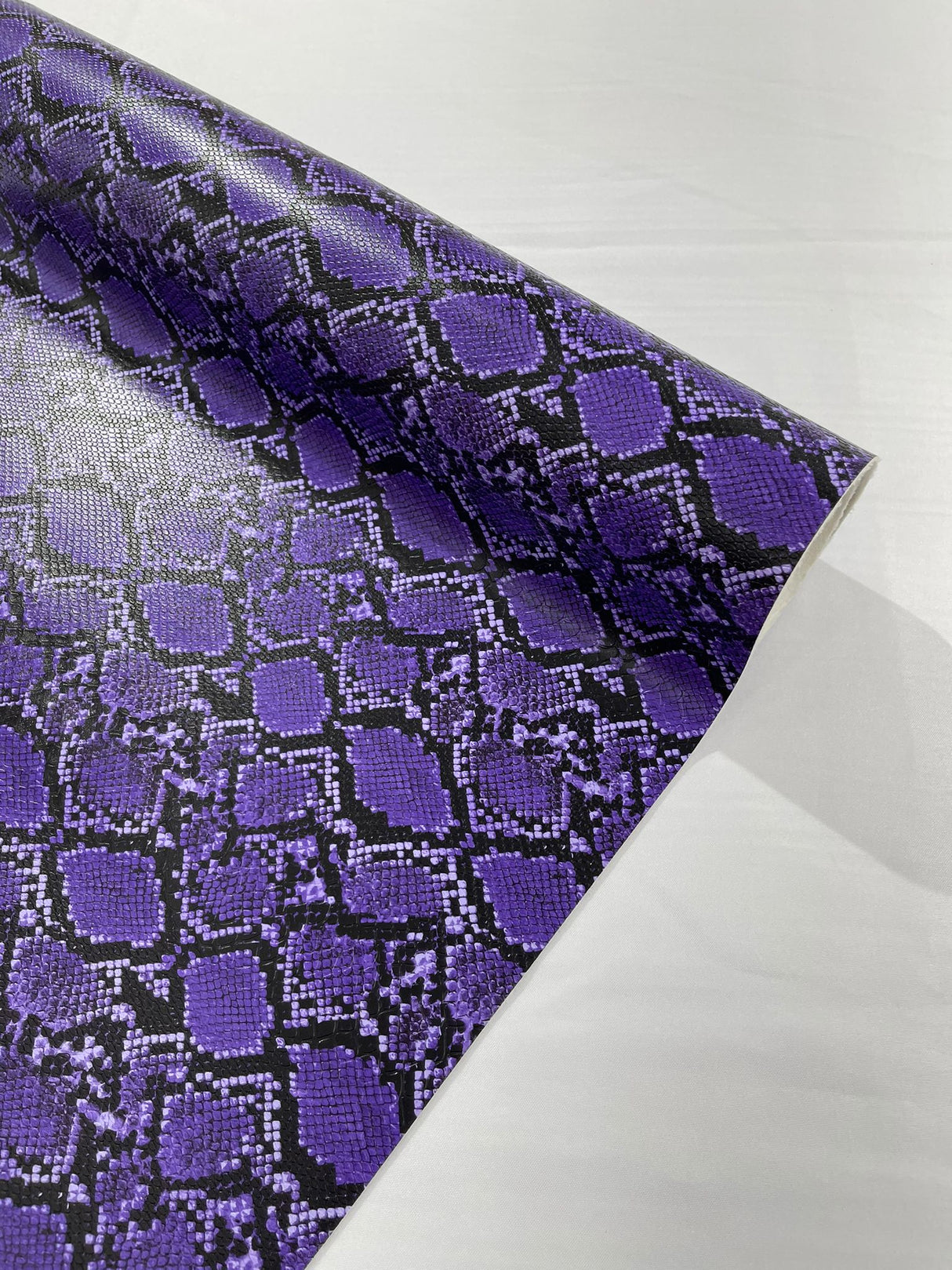 Calico Faux Snake Vinyl Fabric - 54" Width, Textured Snake Print (1 Yard)