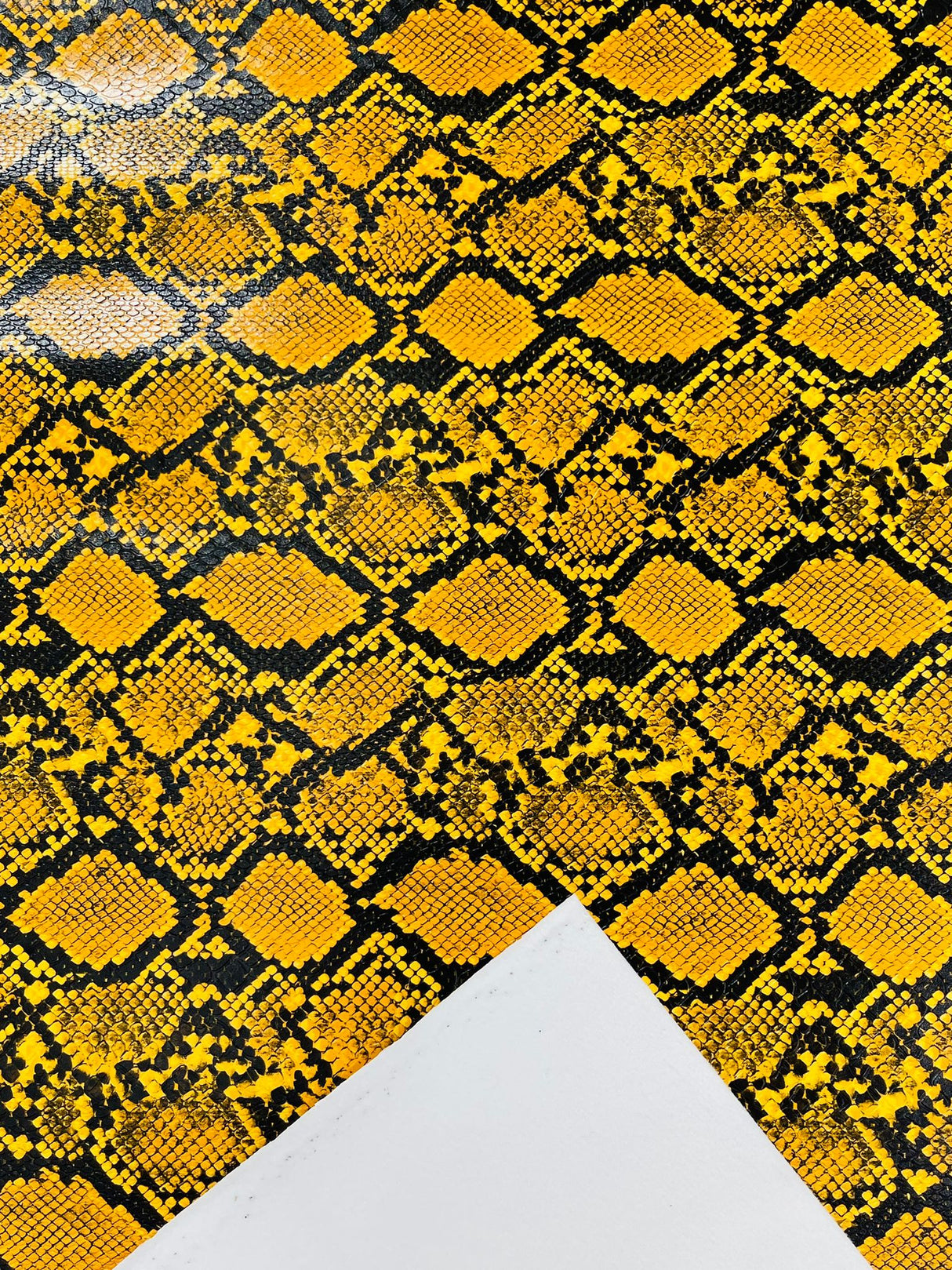 Calico Faux Snake Vinyl Fabric - 54" Width, Textured Snake Print (1 Yard)
