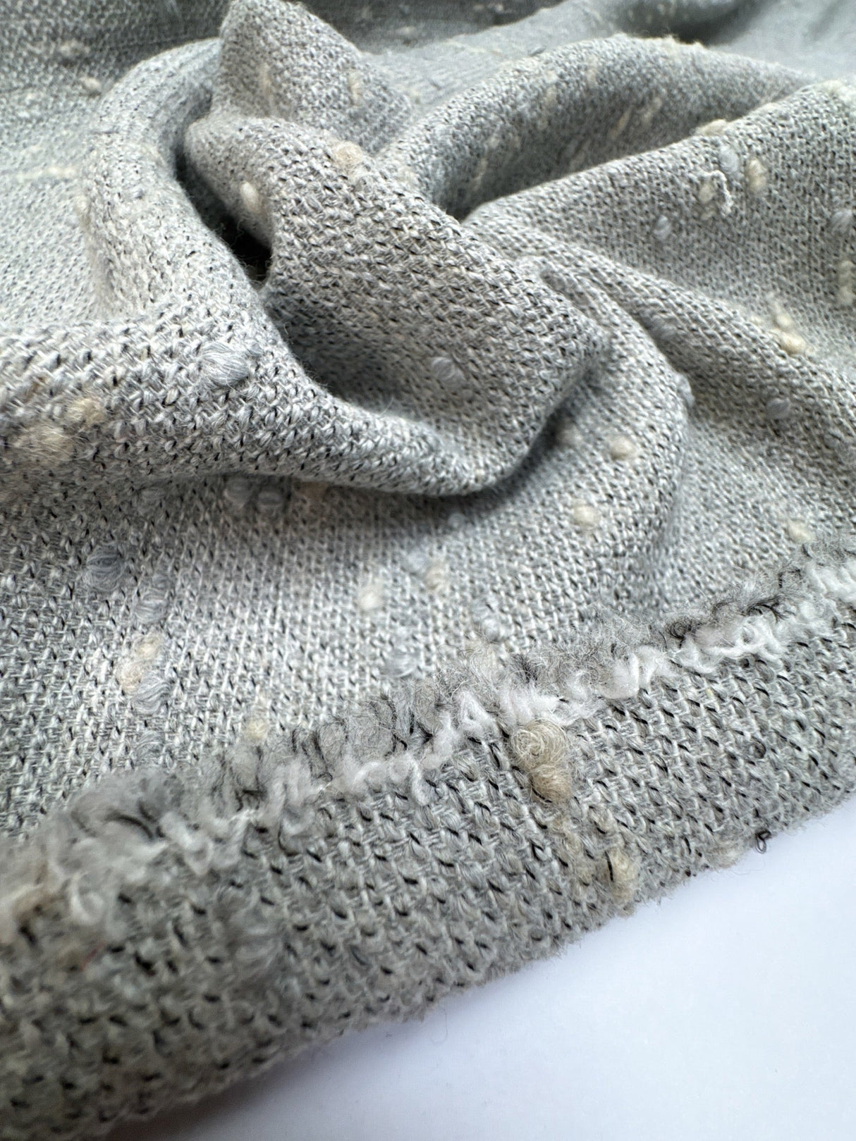 Wool Polyamid Flammé Woven Gray