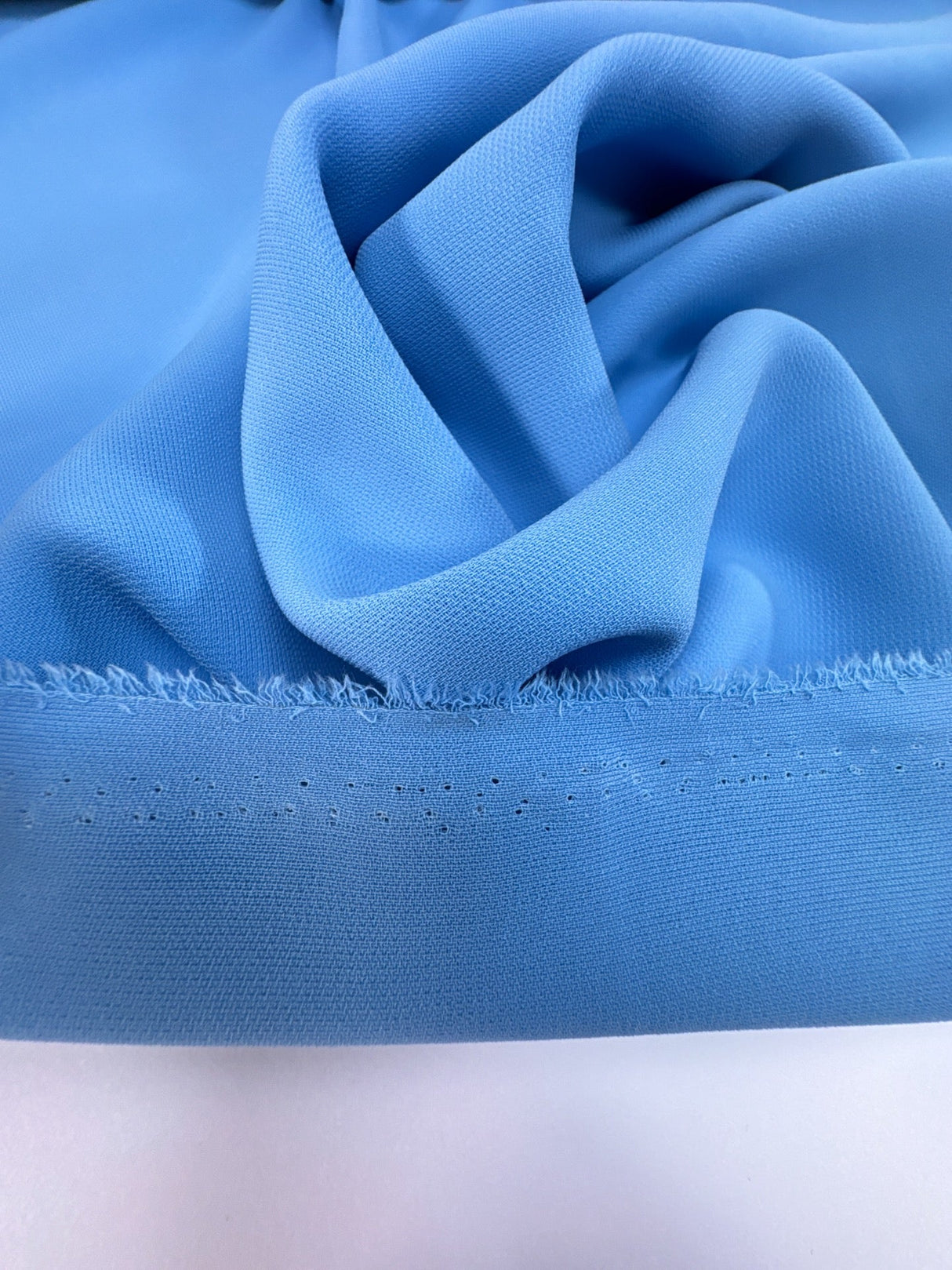 Blue Polyester Crepe