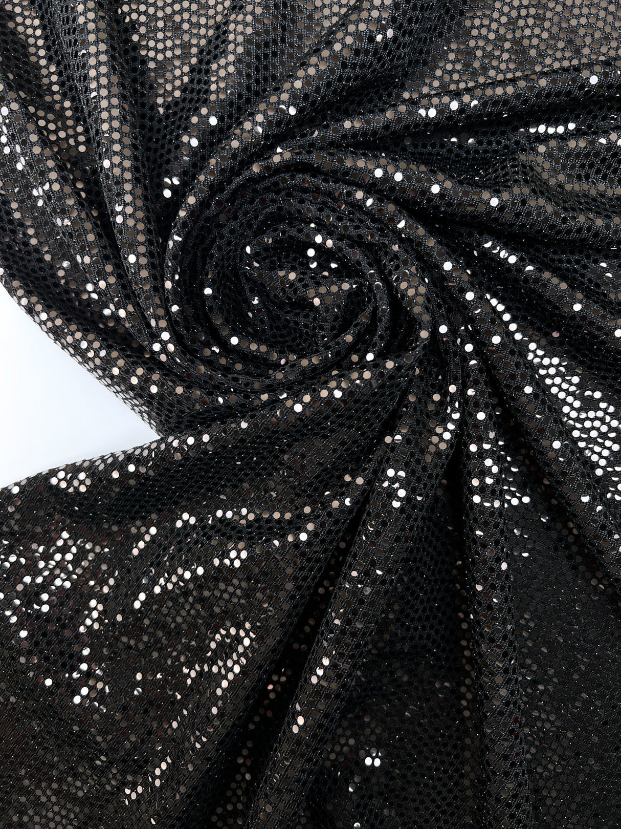 Black Lurex Knitted Fabric