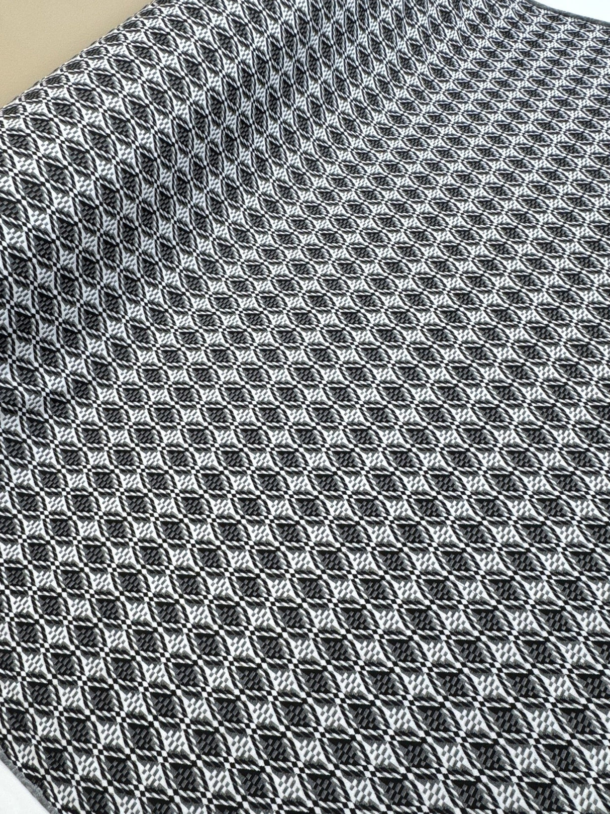 Polyamide Elastane Jacquard Knit Black White