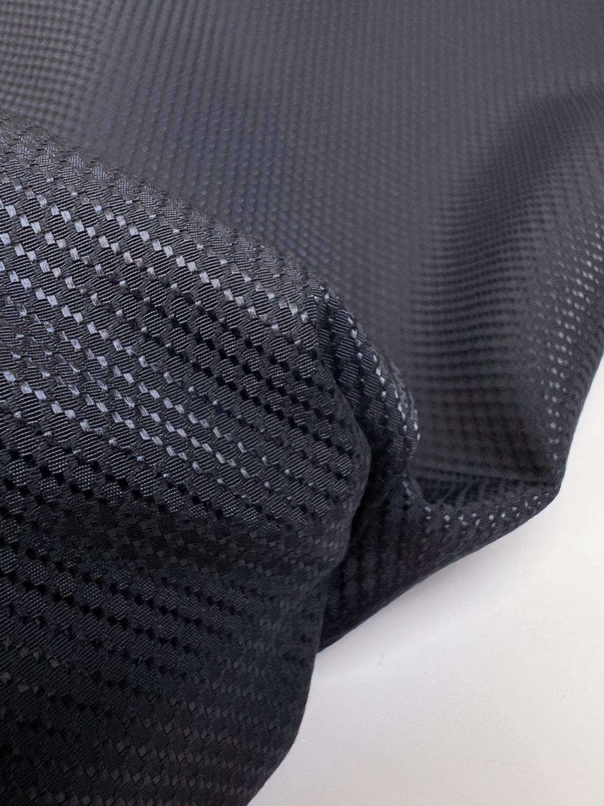 Blue Jacquard Blend Fabric