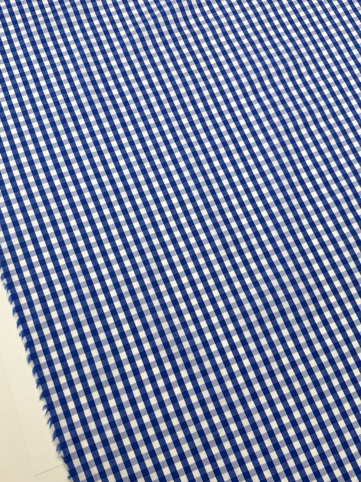 Cotton Poplin Checked Blue