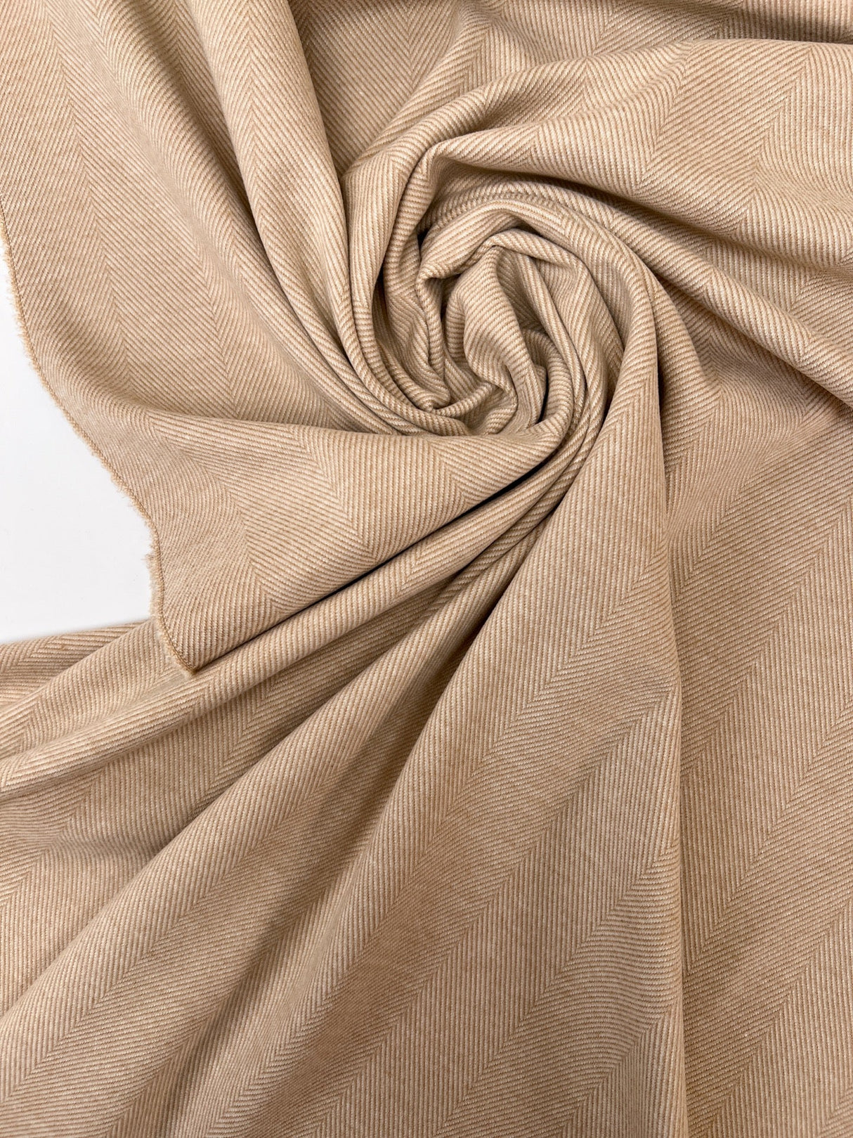 Beige Blend Knitted Fabric