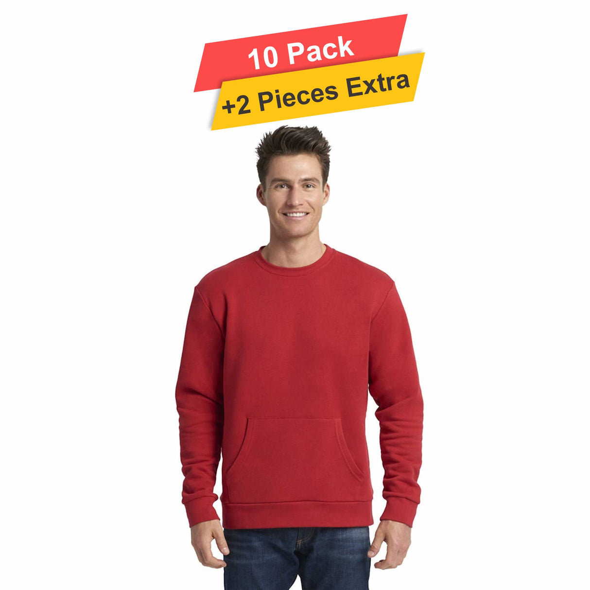 Fleece Pullover Sweatshirt - 10 Pack - 7.62oz/yd2 - 100% Polyester