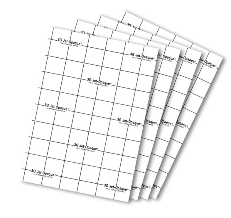 Jet Opaque II Heat Transfer Paper - Dark Colors, Matte Opaque Sheet, 8" X 11" (1 Sheet)