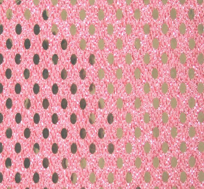 3MM Sequins On A Knit Solid Pink Sequins Fabric - Solid Pink, 44/45" Width (1 Yard)