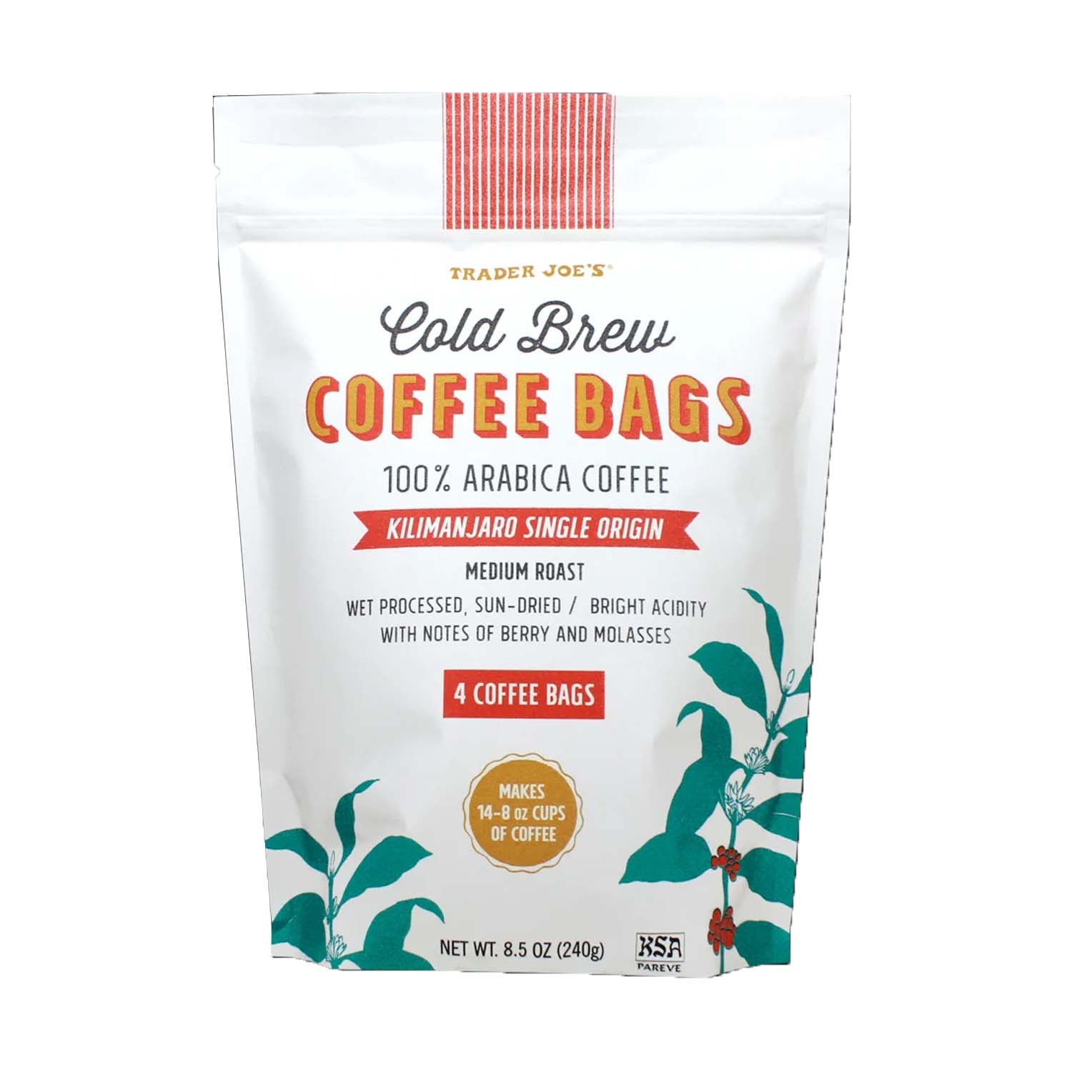 Trader Joes Cold Brew Coffee Bags - 12 Coffee Bags Total - 100% Arabica Coffee