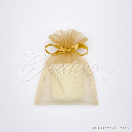 4"X5" Organza Pouch-Dozen (Antique Gold)