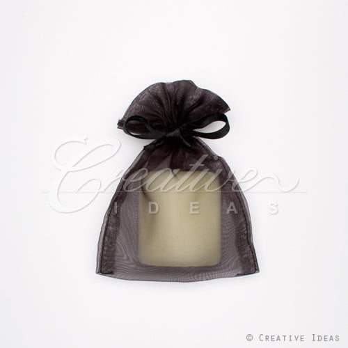 4"X5" Organza Pouch-Dozen (Black)