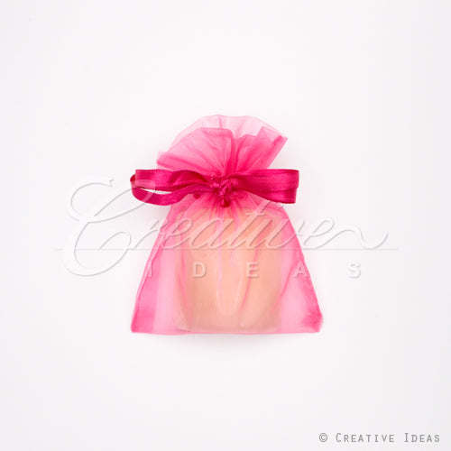 4"X5" Organza Pouch-Dozen (Hot Pink)