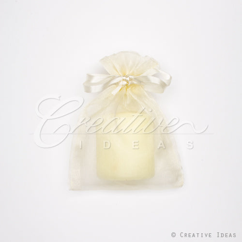 4"X5" Organza Pouch-Dozen (Ivory)